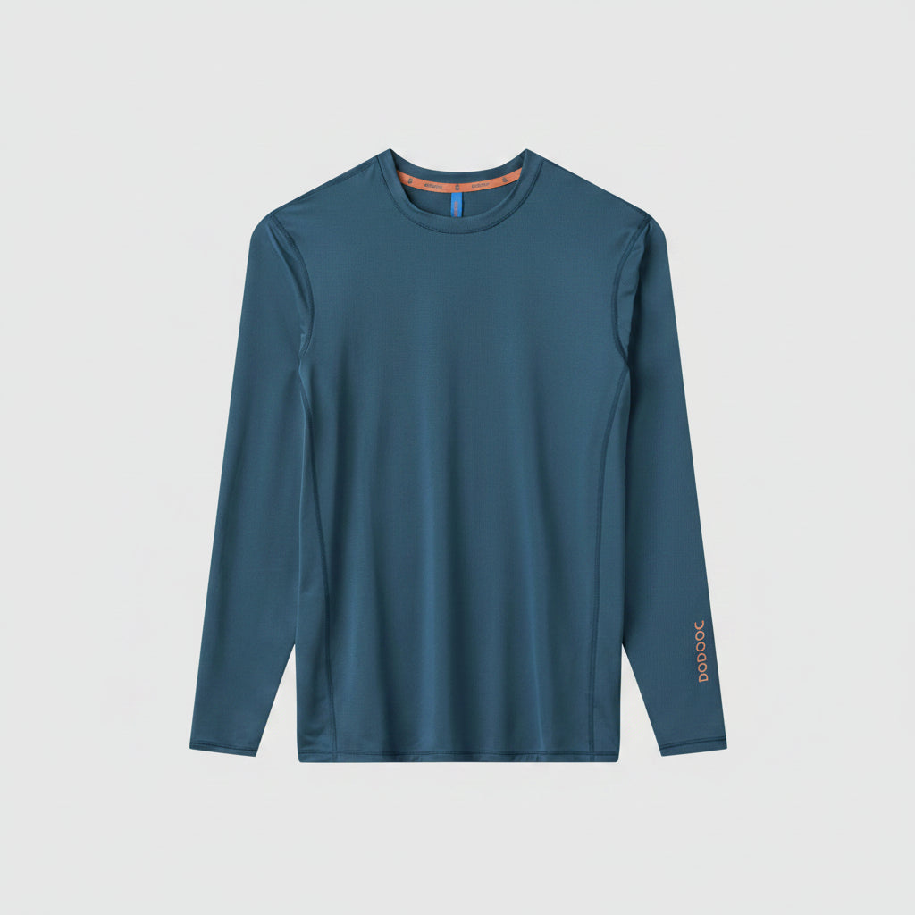 Padel Langærmet Overdel, Enzo Soft Baselayer - Petrol
