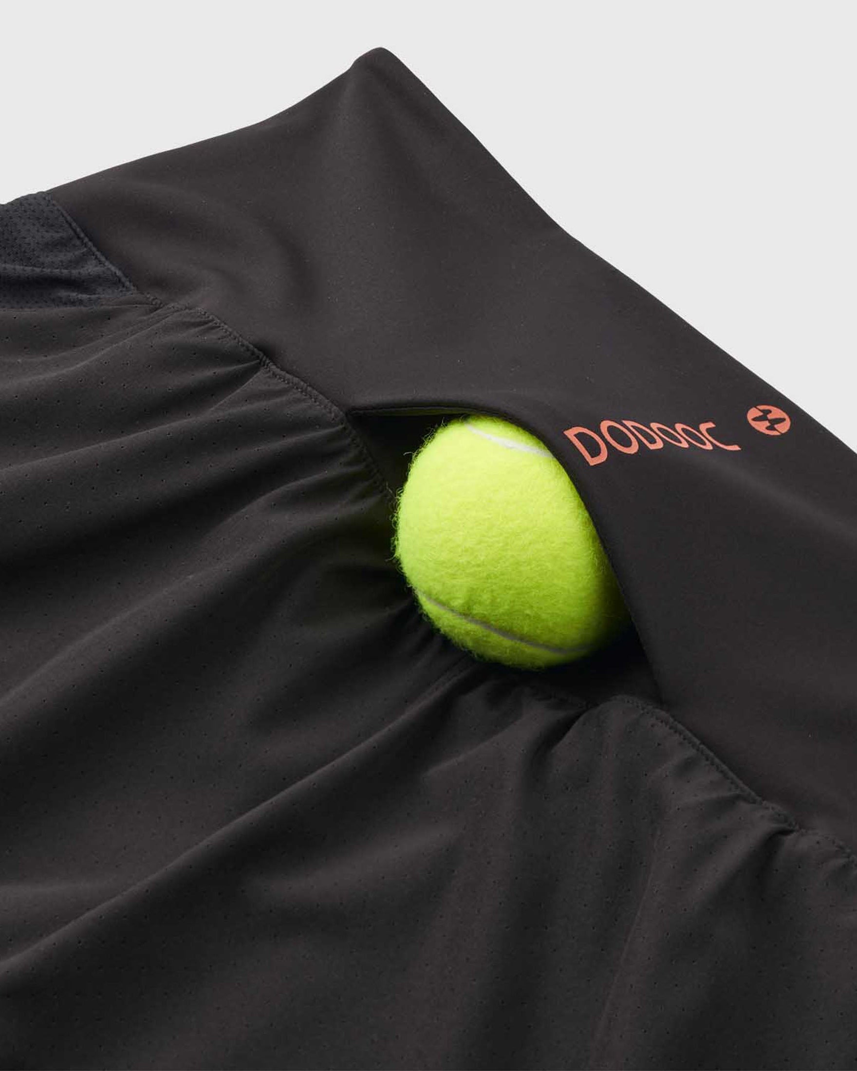 Padel Shorts 2 in 1, Malaga - Black