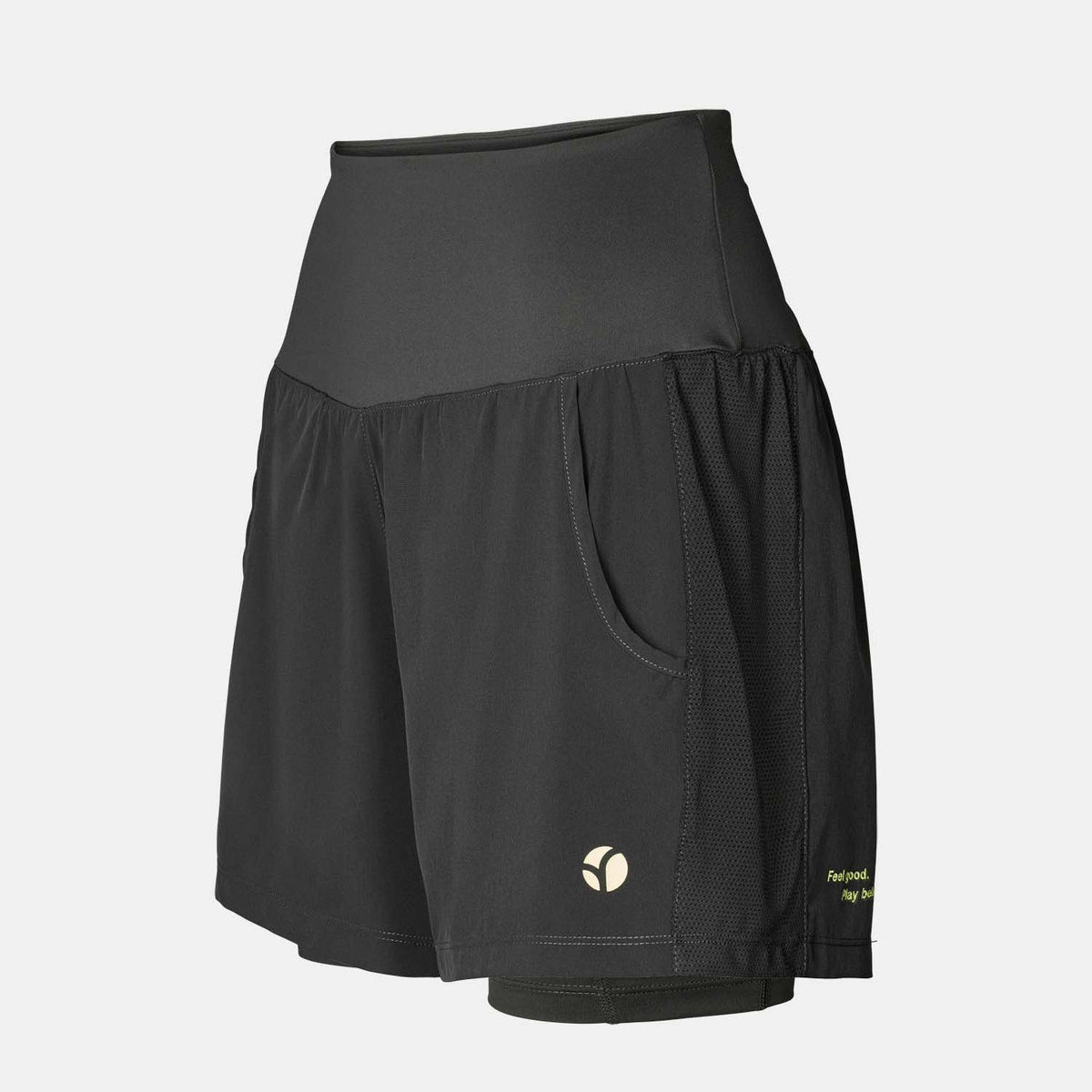 Padel Shorts Light 2 in 1, Malena - Black