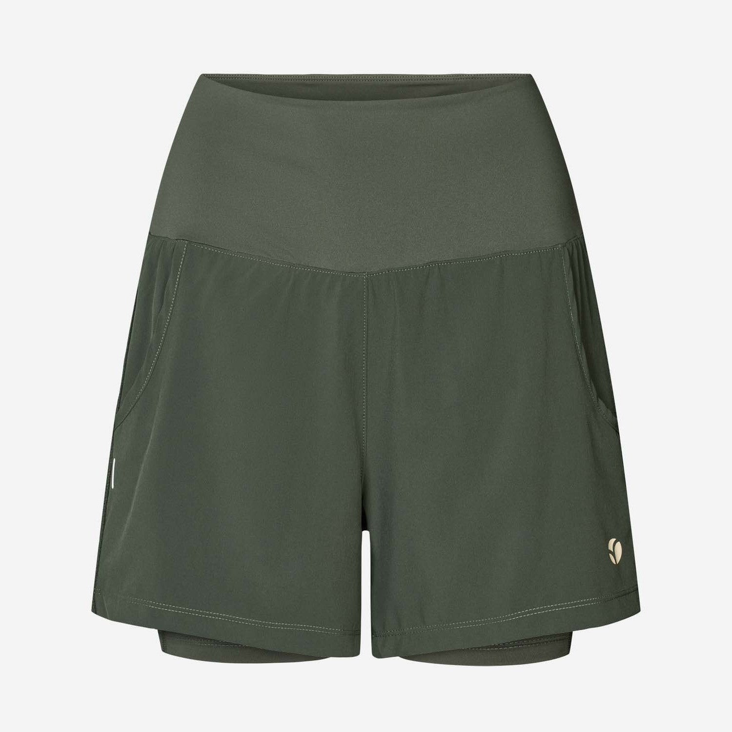 Padel Shorts Light 2 in 1, Malena - Cypress Green