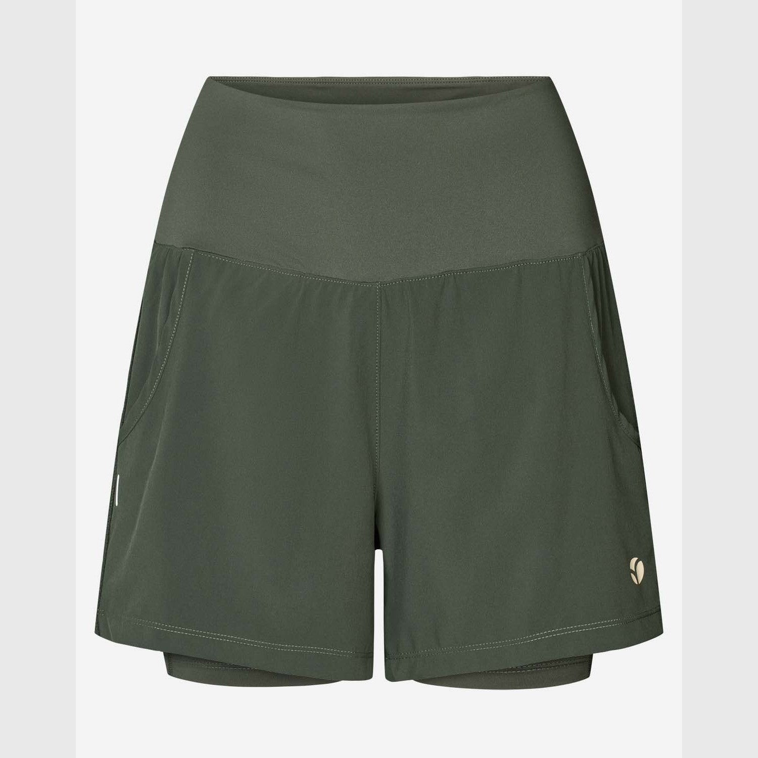Padel Shorts Light 2 in 1, Malena - Cypress Green
