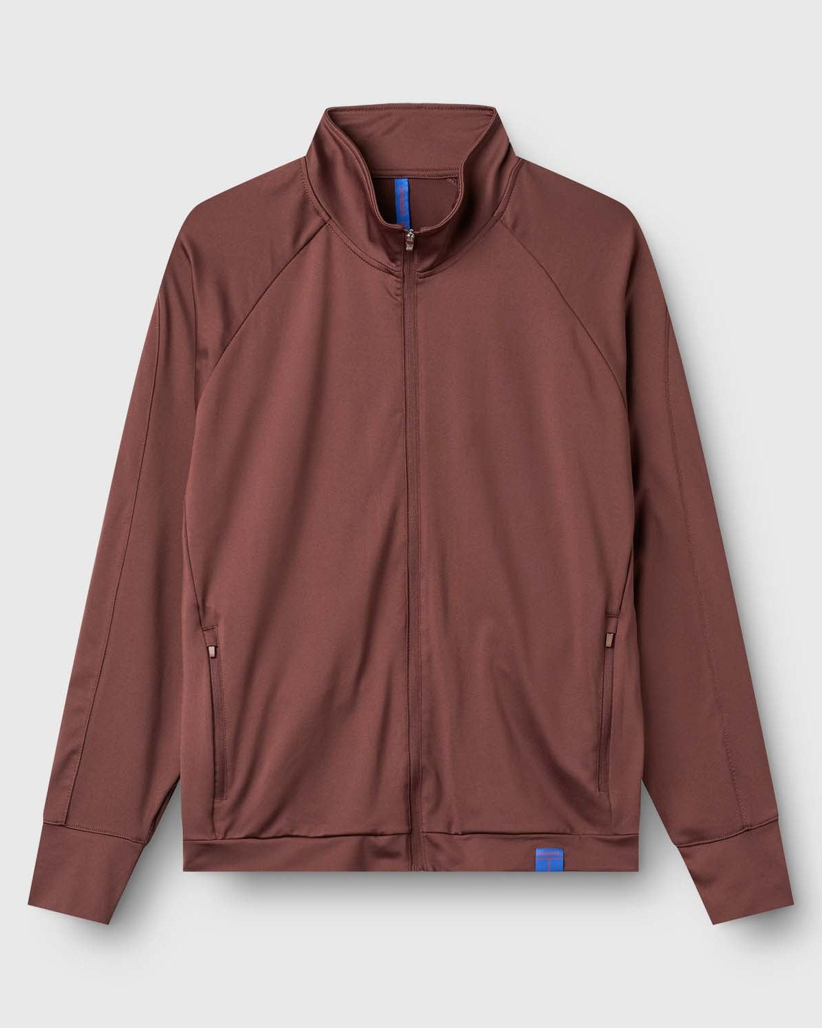 Padeltrøje Tiago full zip - Chestnut
