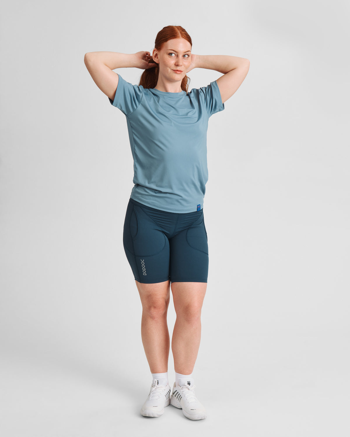 UNISEX Padel T-shirt SHORT, Teo Q-dry - Alaska Blue