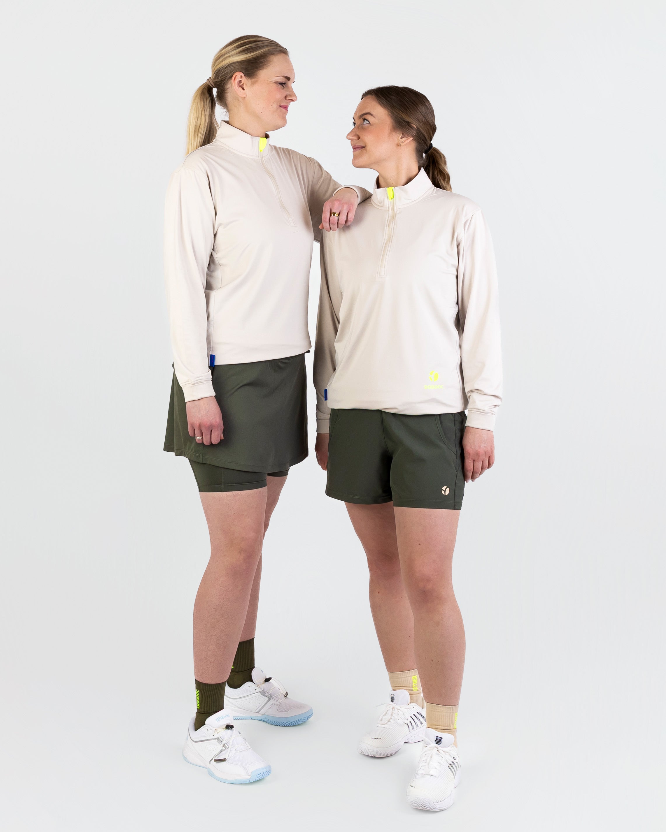 Padeltrøje Soft, Maio - half zip- Chalk