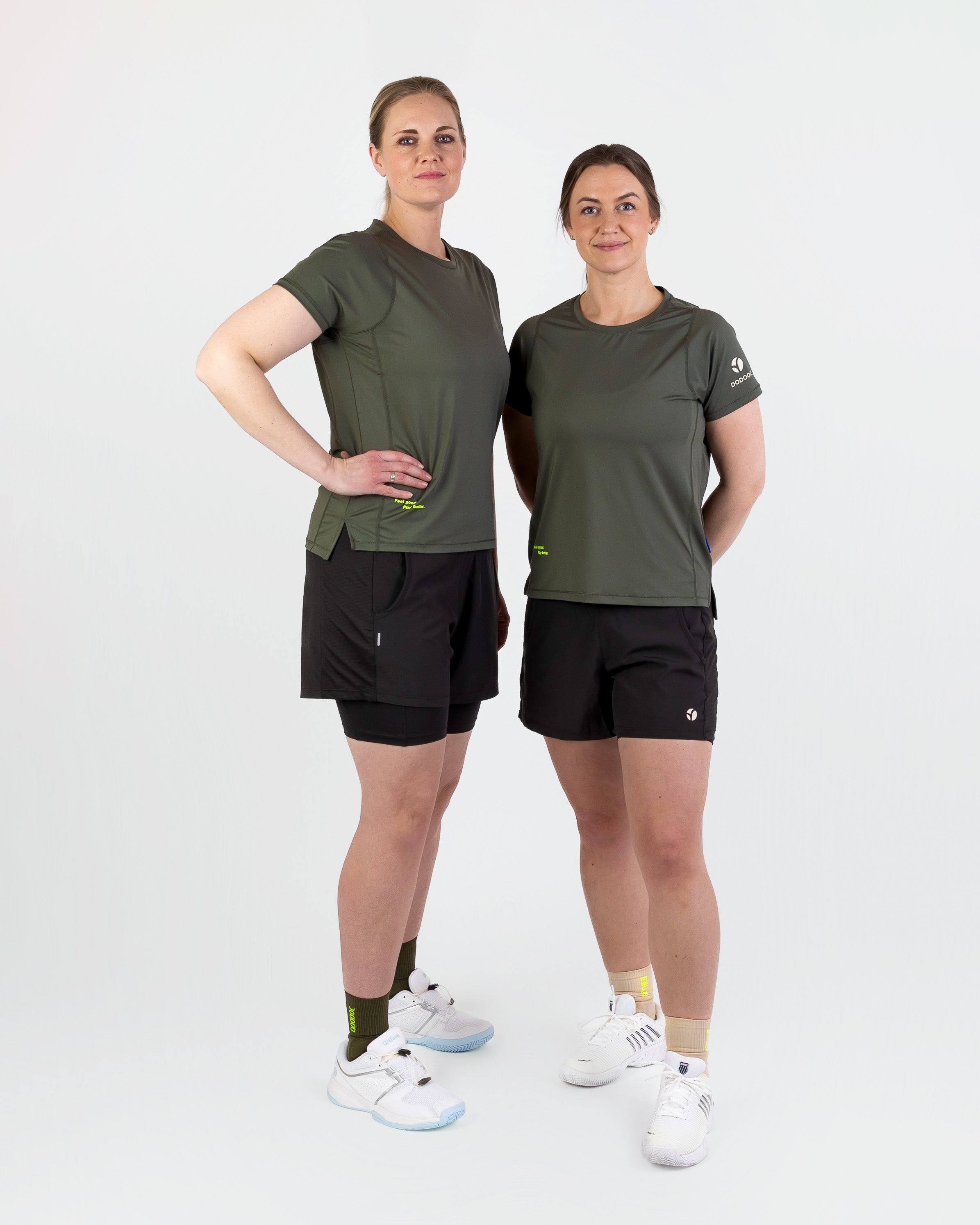 Padel T-shirt, Monita Straight Q-dry - Cypress Green