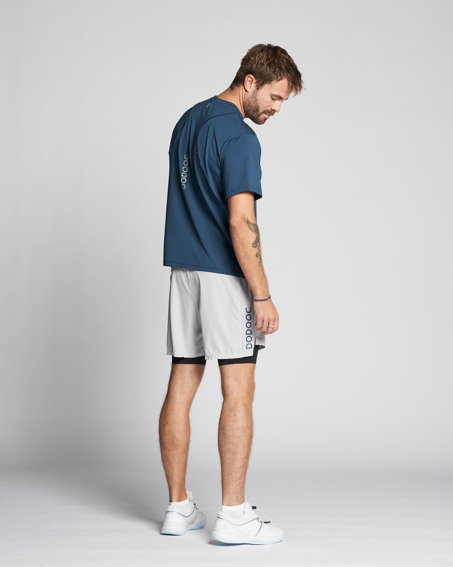 UNISEX Padel T-shirt SHORT, Leon Q-dry - Petrol