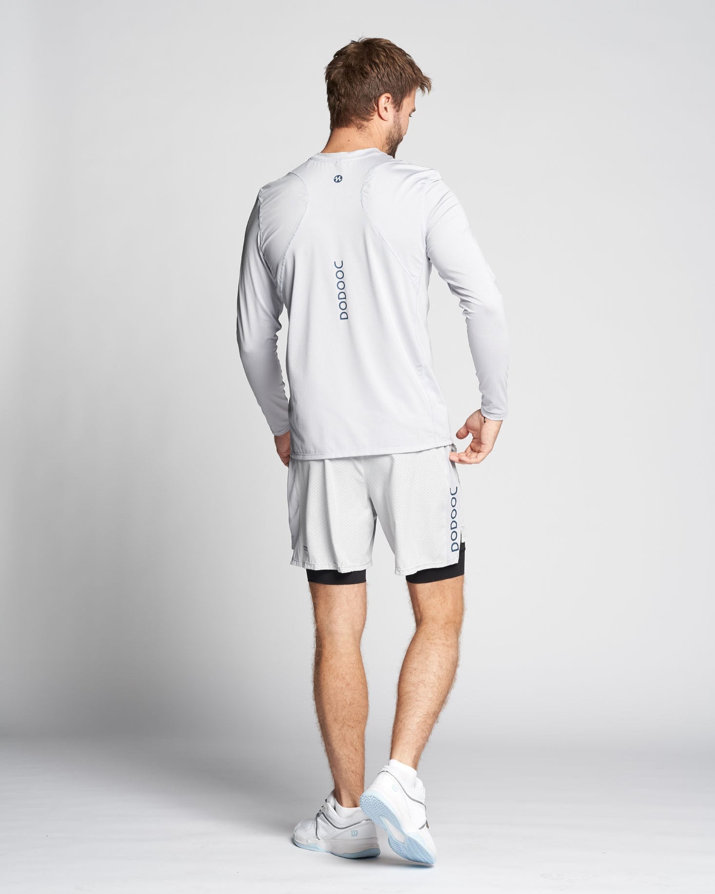 Padel Langærmet Overdel, Enzo Soft Baselayer - Grey