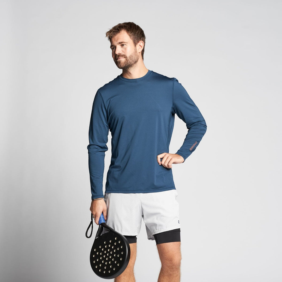 Padel Langærmet Overdel, Enzo Soft Baselayer - Petrol