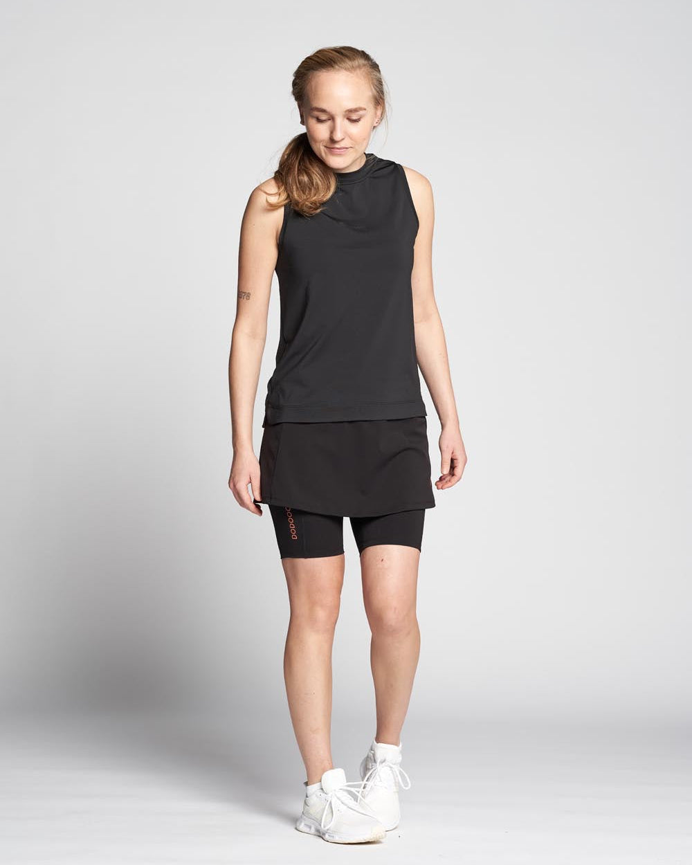 Padel Tank Top, Alba Q-dry - Black