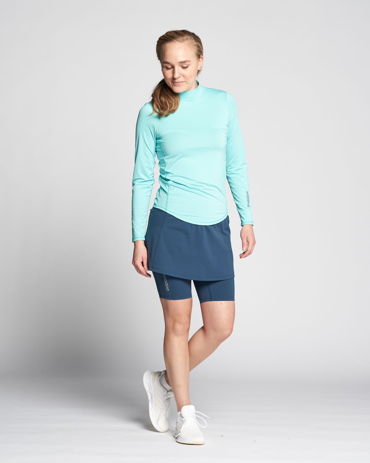 Padel overdel langærmet , Lugo Soft Baselayer - Aqua - OBS lille i størrelsen