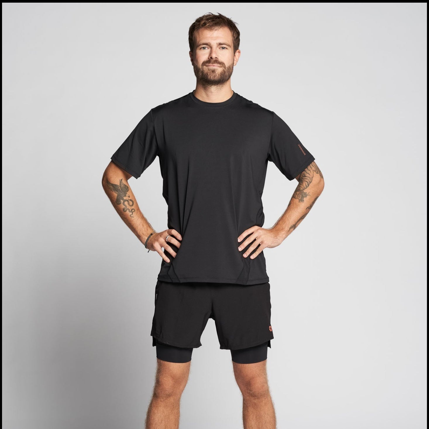 Padel Shorts, Garcia 2 in 1 - Black - OBS lille i størrelsen