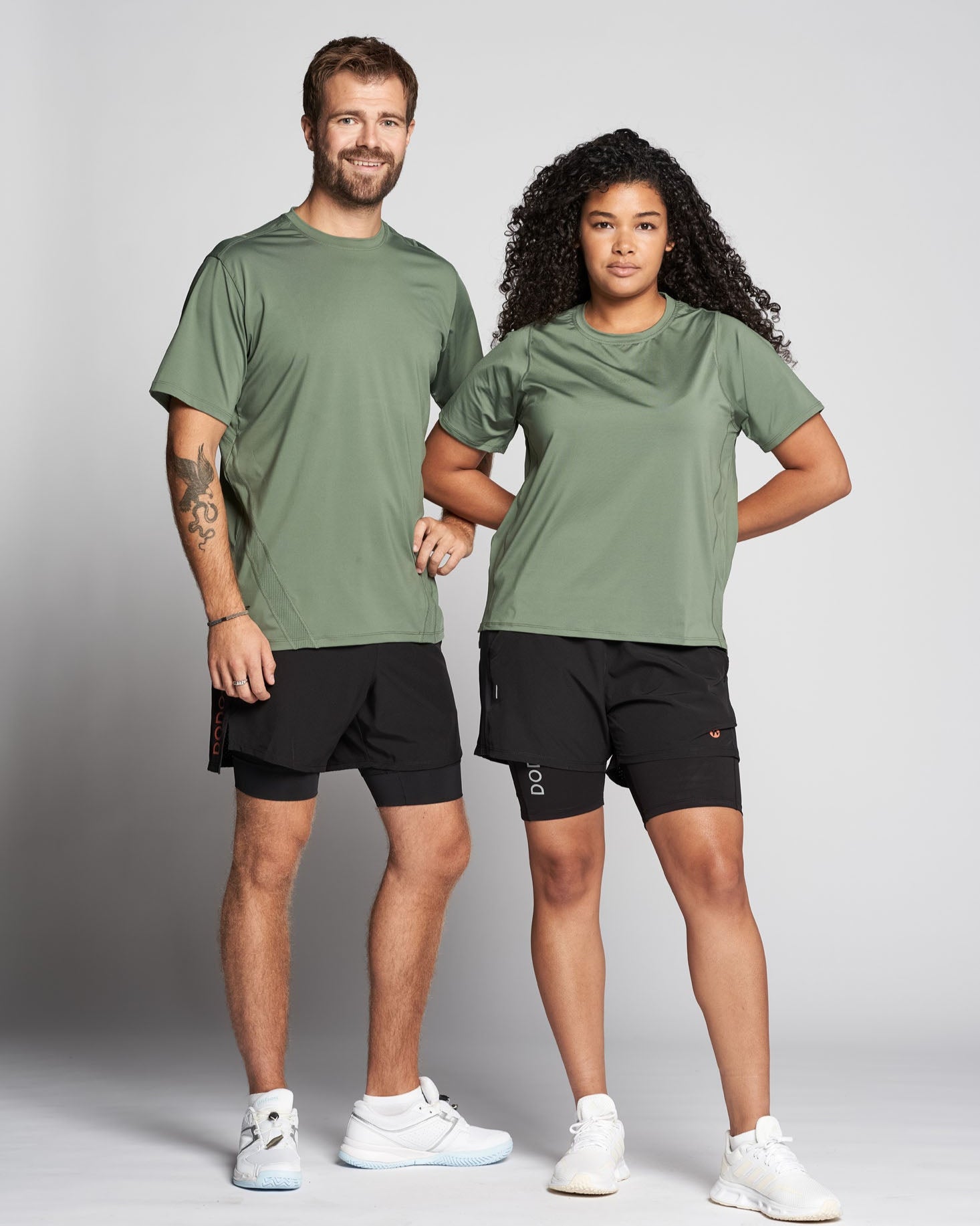 Padel Shorts 2 in 1, Shape, Malaga - Black