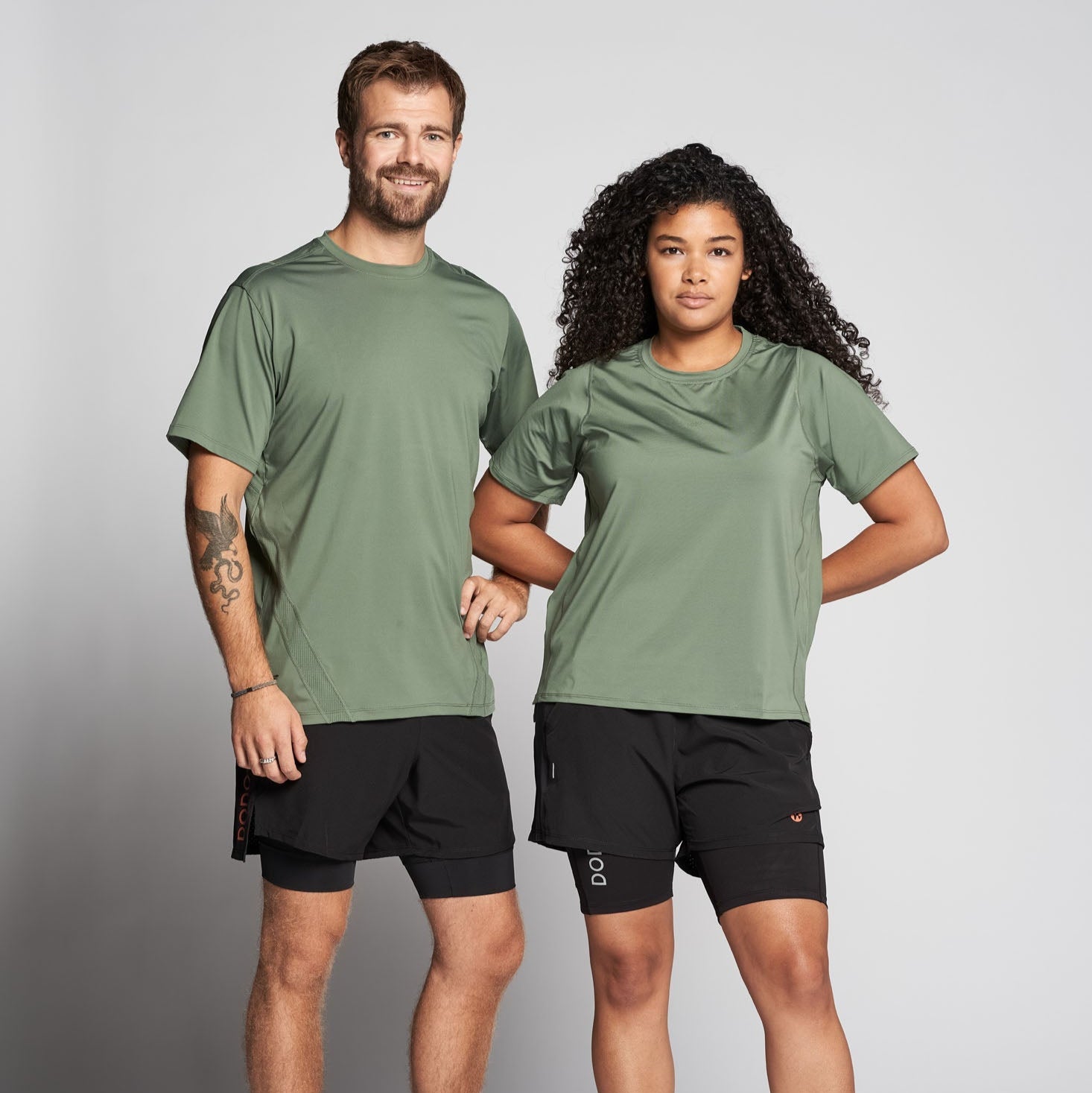 Padel Shorts 2 in 1, Shape, Malaga - Black