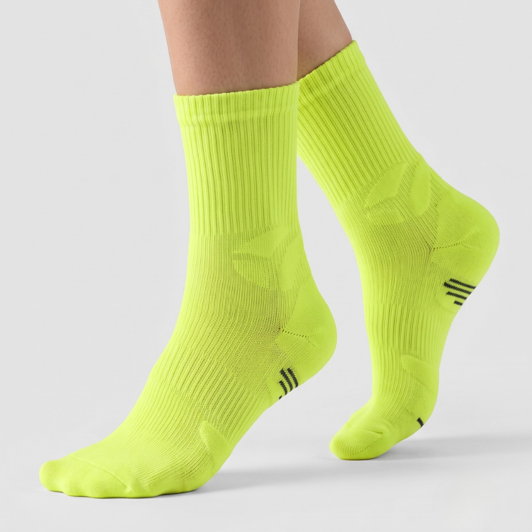 Padelsokker med knitgrip teknologi - Neon