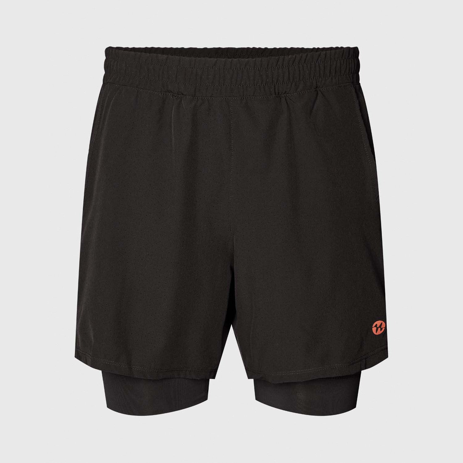 Padel Shorts, Garcia 2 in 1 - Black - OBS lille i størrelsen