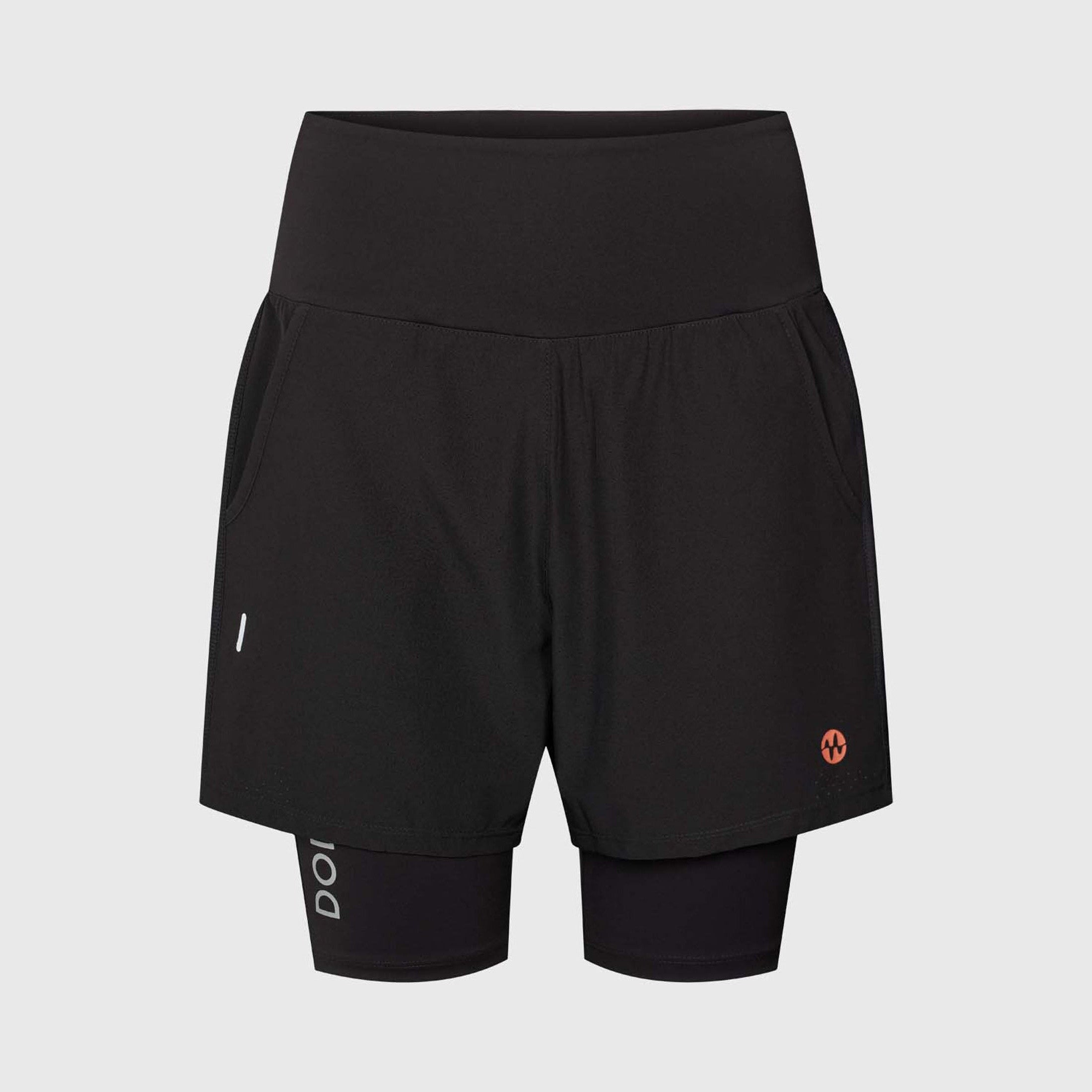 Padel Shorts 2 in 1, Shape, Malaga - Black