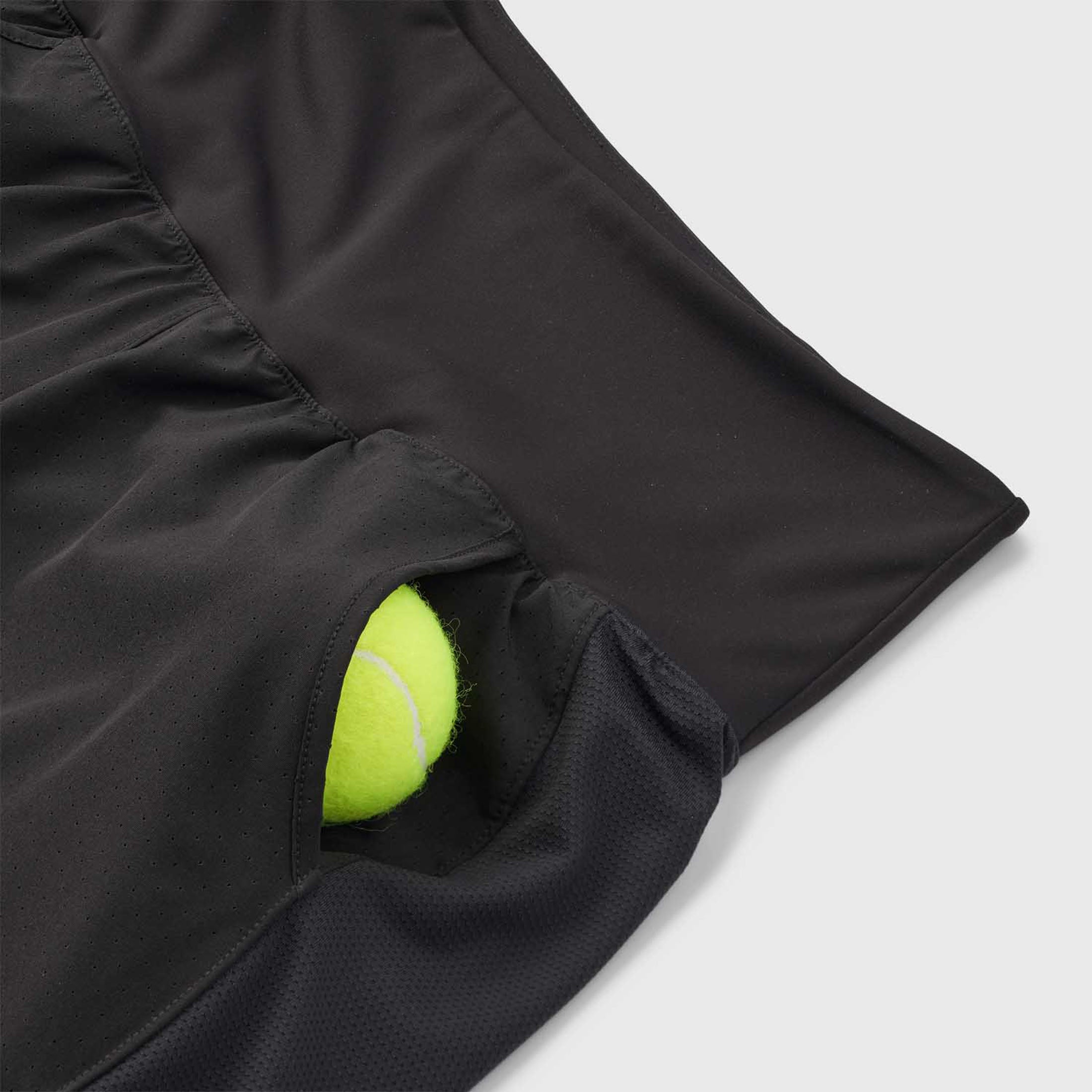 Padel Shorts 2 in 1, Malaga - Black