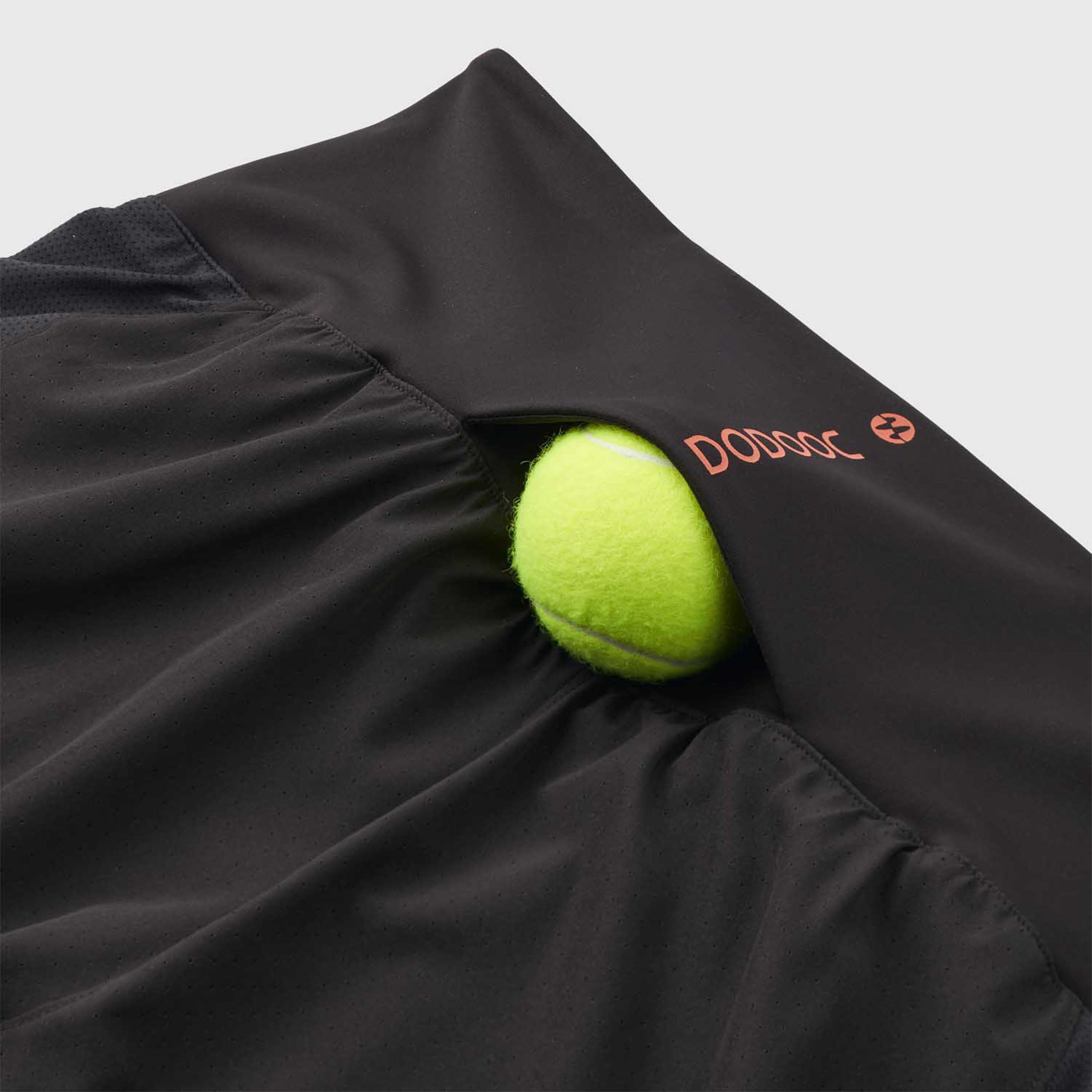 Padel Shorts 2 in 1, Malaga - Black