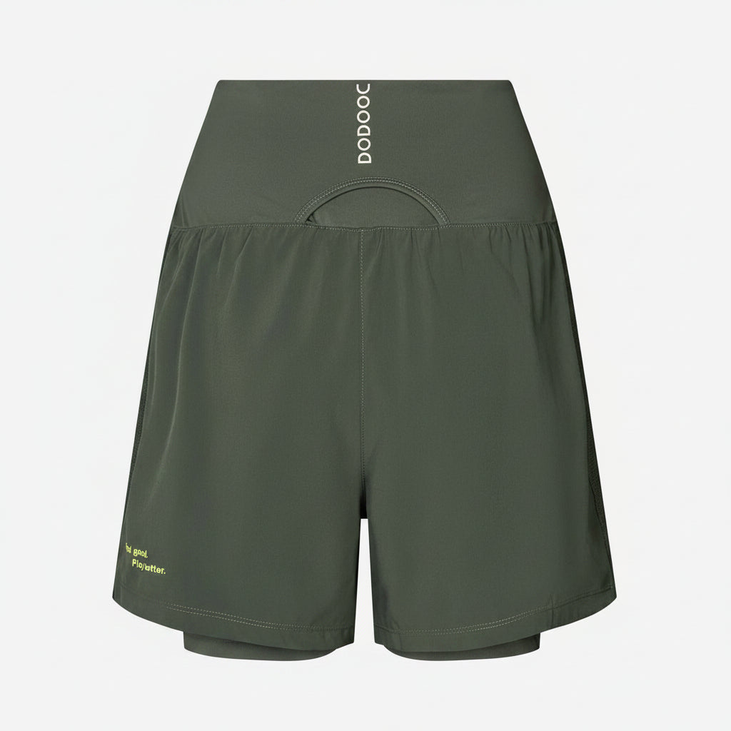 Padel Shorts Light 2 in 1, Malena - Cypress Green