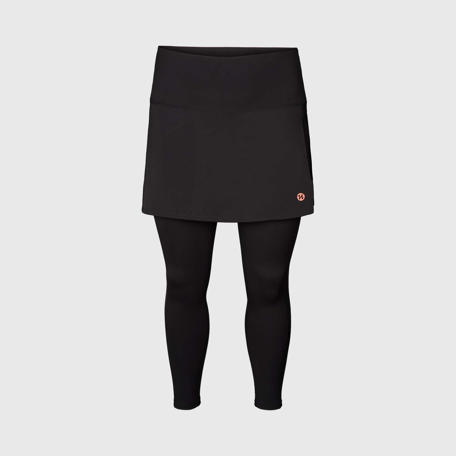 Padel Skirt Long, Granada 2 in 1 - Black