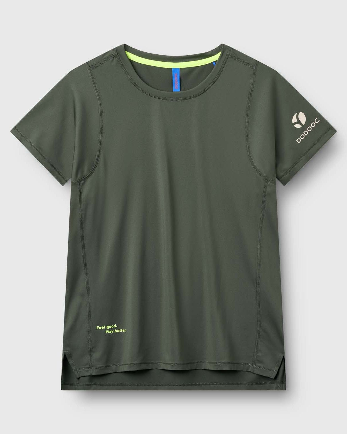 Padel T-shirt, Monita Straight Q-dry - Cypress Green