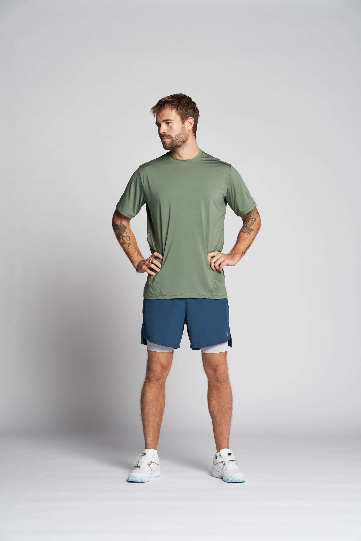 Padel T-shirt, Sanchez Q-dry - Pinegreen