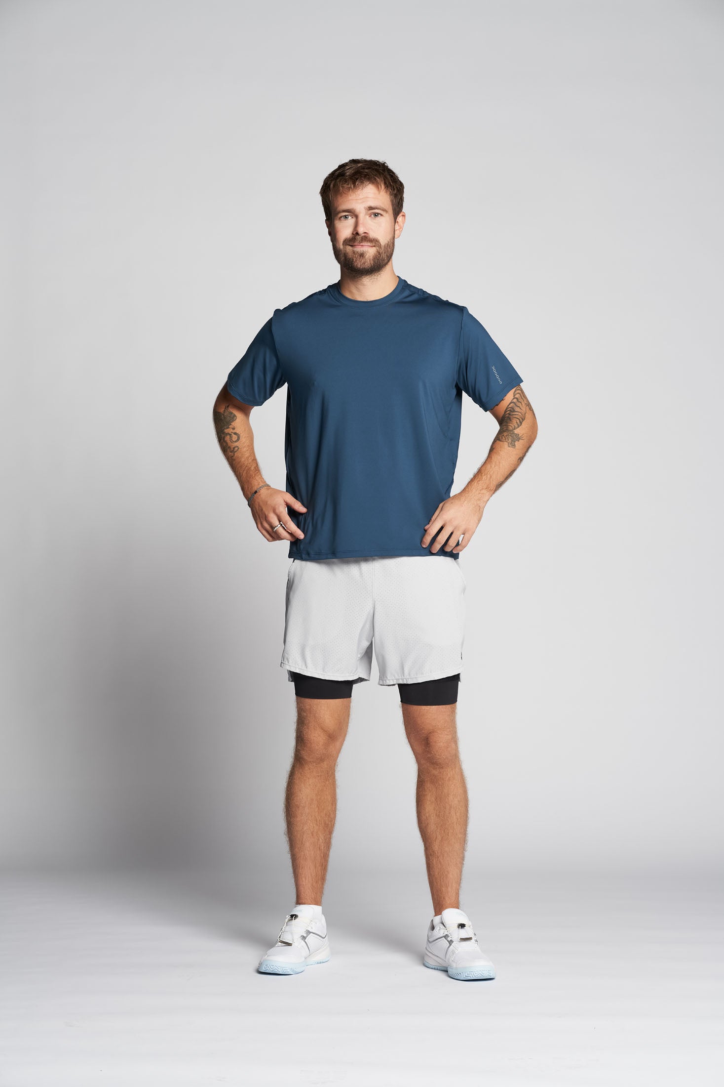 UNISEX Padel T-shirt, Leon Q-dry - Petrol