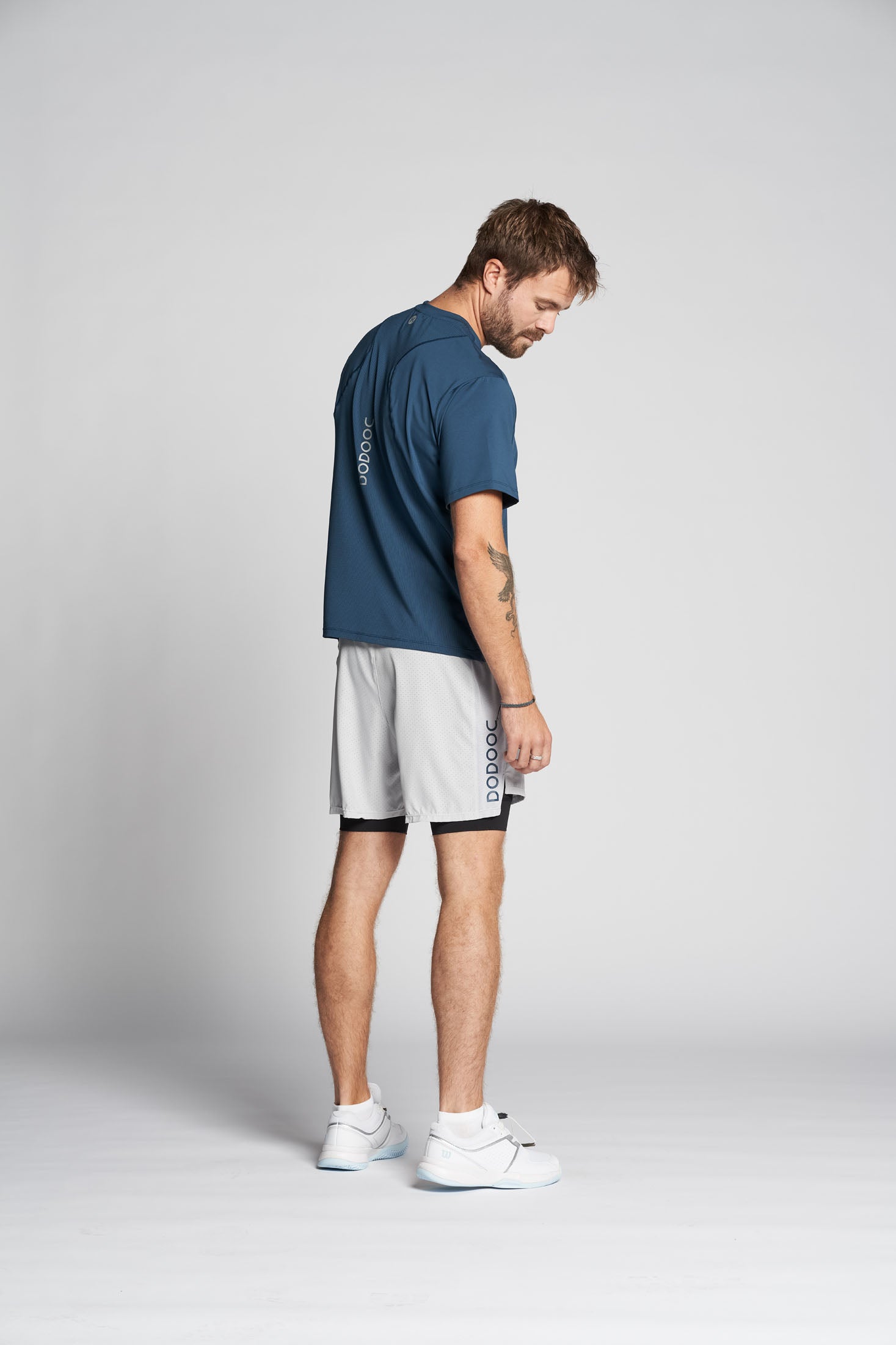 UNISEX Padel T-shirt, Leon Q-dry - Petrol