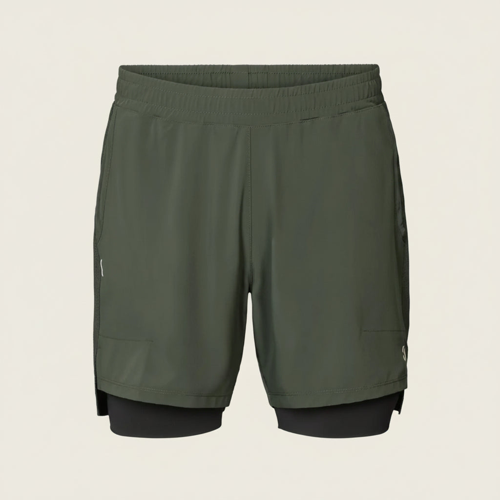 Padel Shorts Light, Andreu - 2 in 1 - Cypress Green